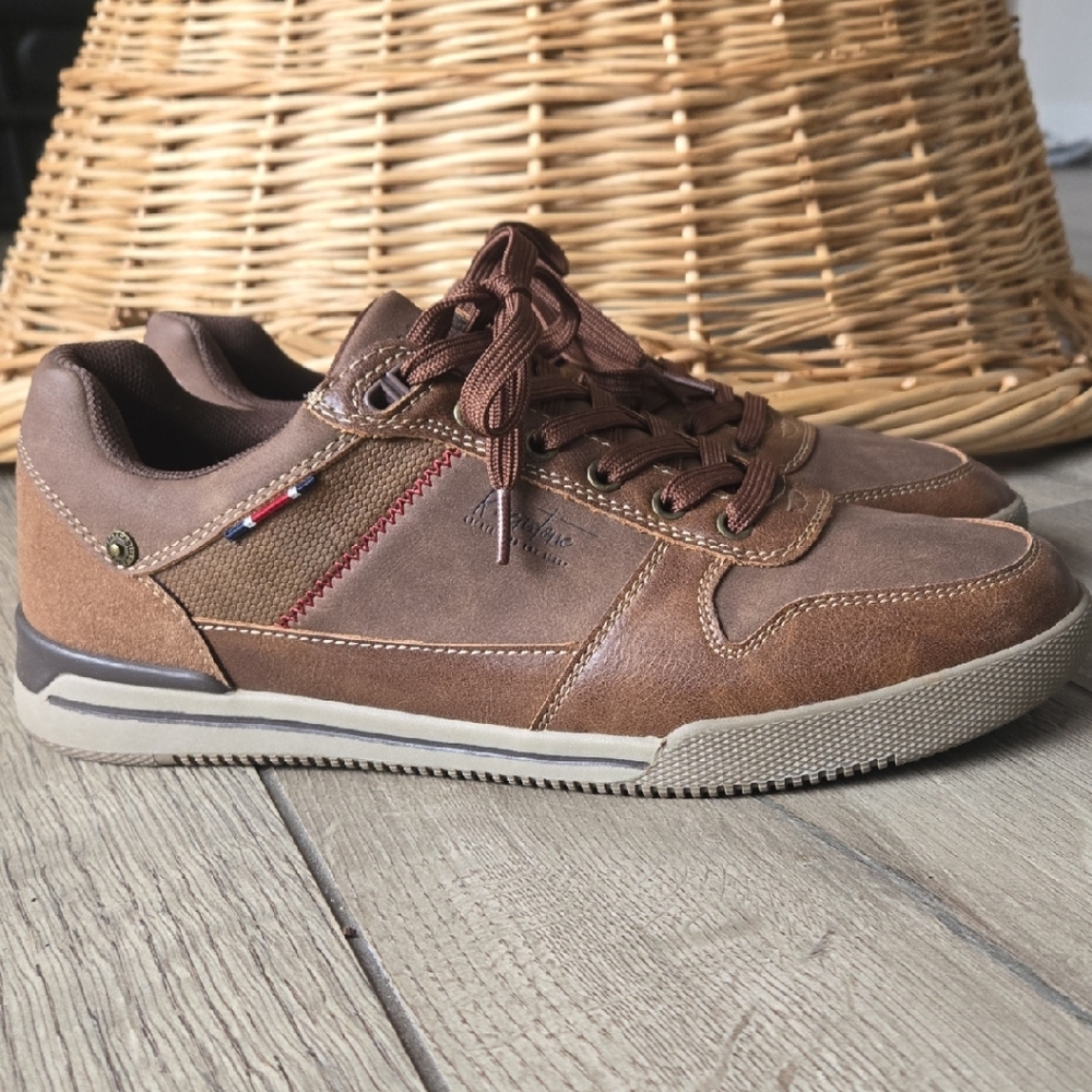 Men's Brown Casual Lace-Up Sneakers